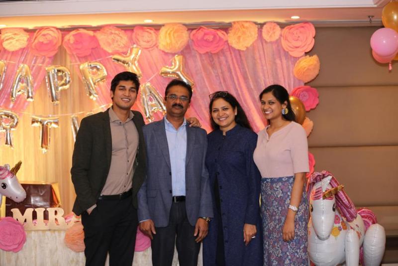 Pratham Mittal with his family