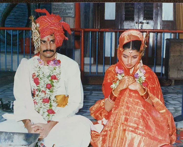 Himalay Dassani and Bhagyashree's wedding picture