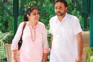 Dr Gurpreet Kaur's husband Bhagwant Mann with his ex-wife