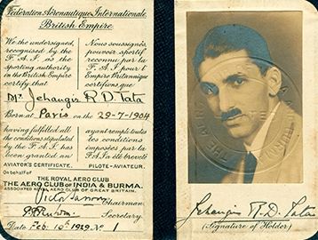 First Indian Pilot License received by JRD Tata