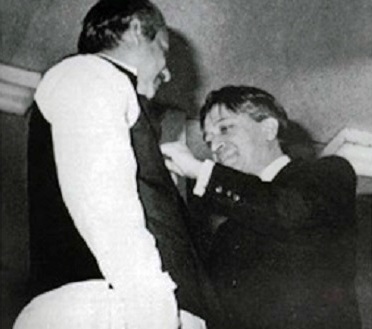 Julio-Curie Award being presented to Mujib in 1973