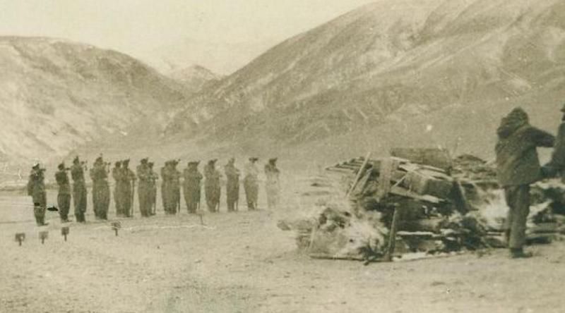 Last rites with full military honors for the soldiers of the 13th Kumaon Regiment who were killed in the battle of Rezang La