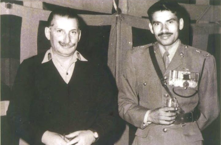 Major (later Colonel) Hoshiar Singh with the then Chief of Army Staff General Sam Manekshaw in 1972.