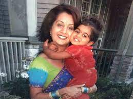Manjit Panghali with her three years old daughter, Maya
