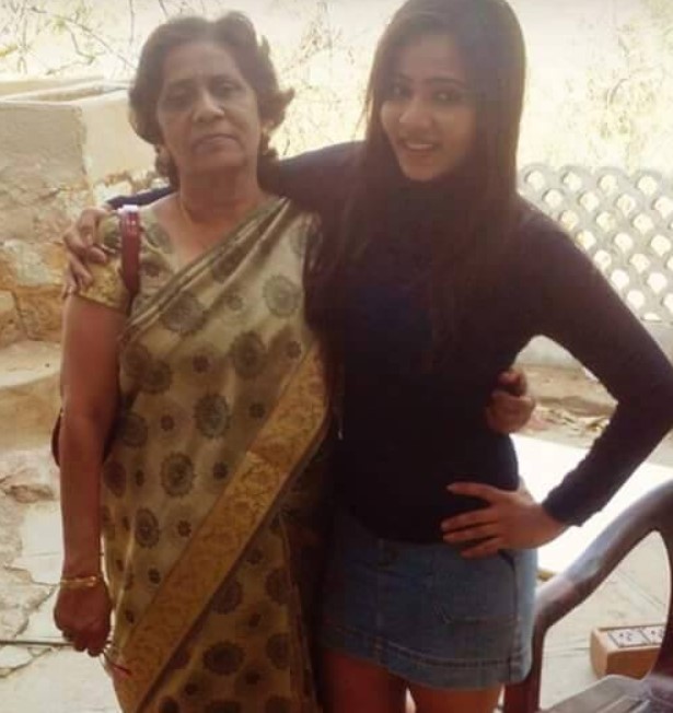 Mitraaw Sharma with her mother