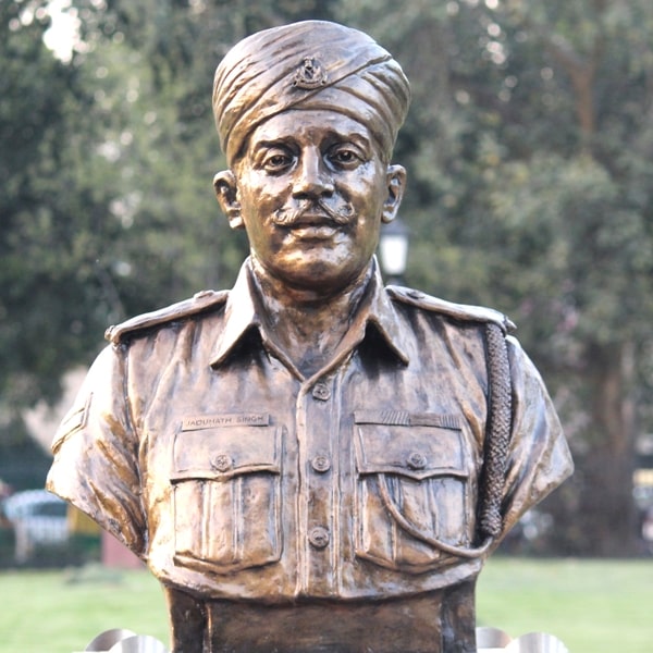 Naik Jadunath Singh's statue at National War Memorial, Delhi.