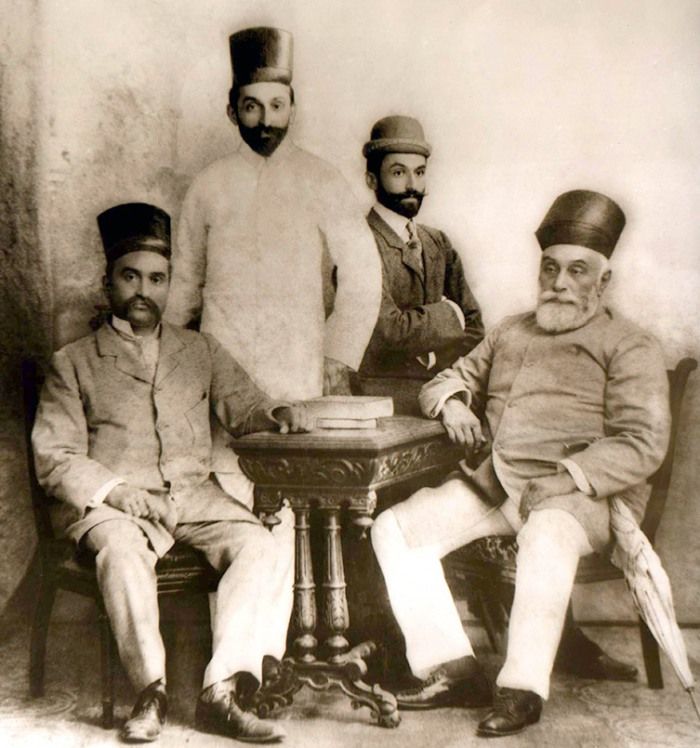 R.D. Tata with Jamsetji Tata and his sons