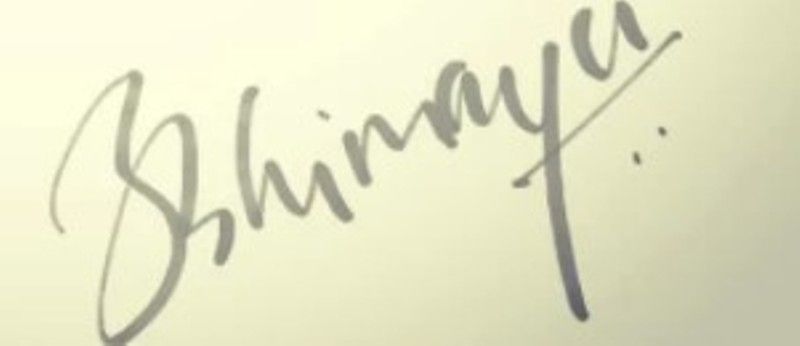 RJ Aabhimanyu's signature