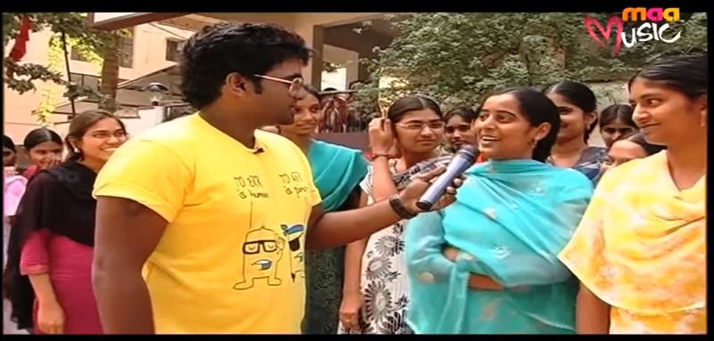 RJ Chaitu hosting the show College Style on the channel Maa Music in 2011