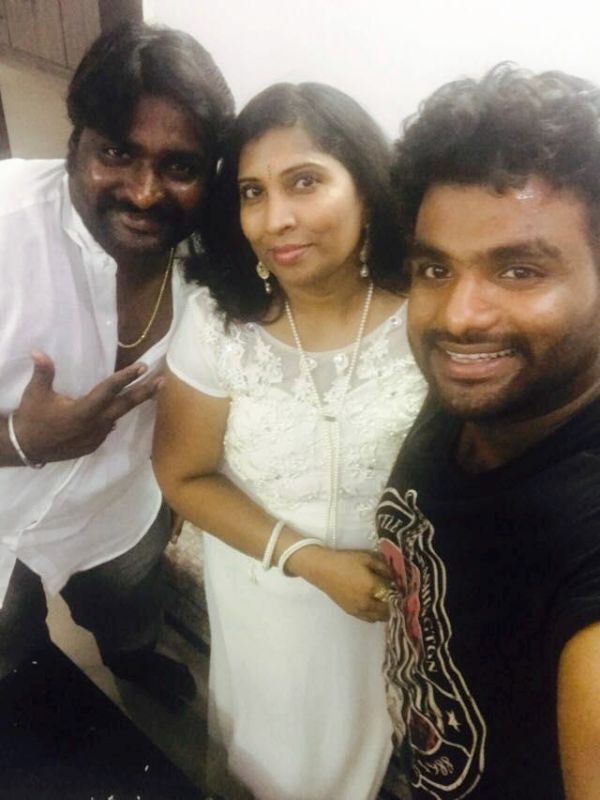 RJ Chaitu with his mother and brother