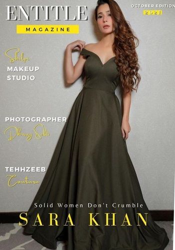 Sara Khan featured on the cover of Entitle Magazine