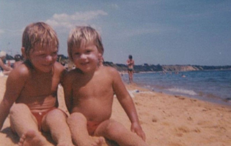 Shane Warne during his childhood with his brother