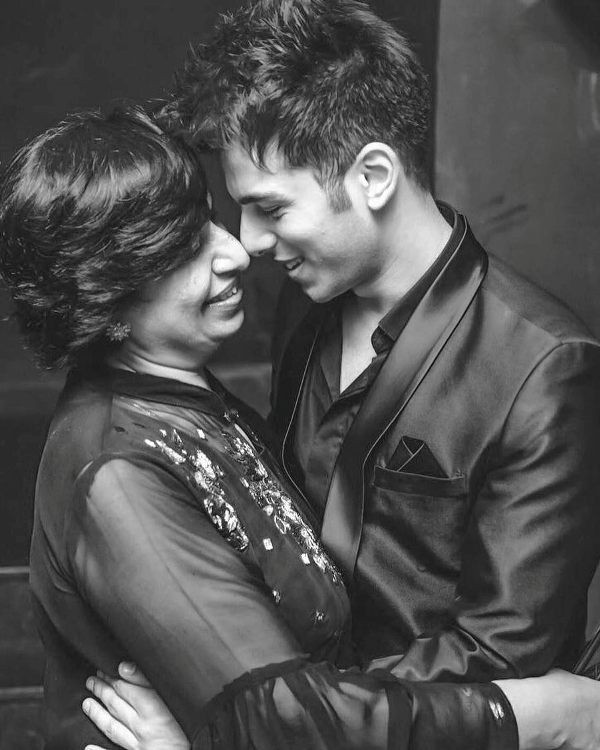 Siddharth Sharma with his mother