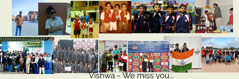 A collage made by the Table Tennis Federation in memory of VIshwa