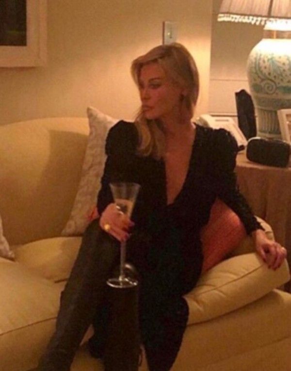 Alison Doody having a glass of wine