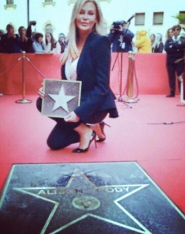 Alison Doody while receiving a star in Almeria Walk of Fame