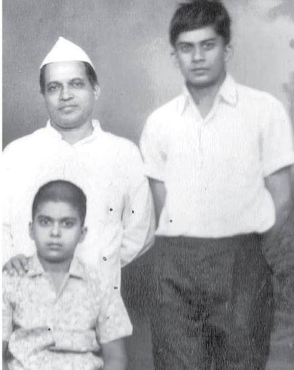 Anant Nag with his father and brother