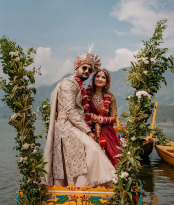Anila Kharbanda and Pratik Garg's wedding photo