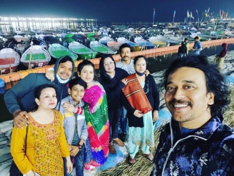 Anurag Sharma with his family
