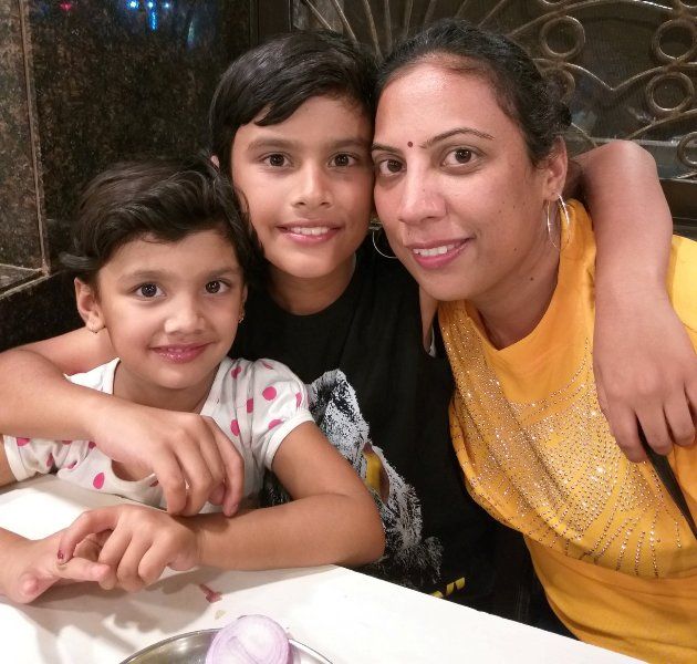 Archana Sharma with her children