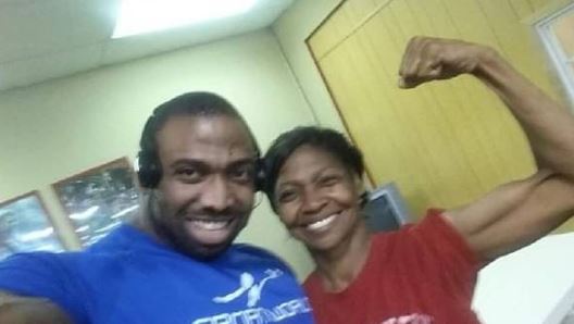 Cedric McMillan and his mother