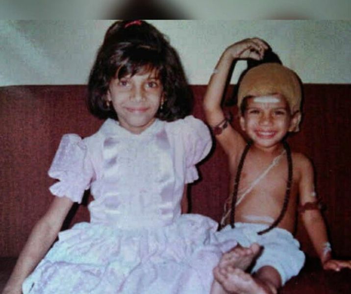 Childhood picture of Ashutosh with his sister
