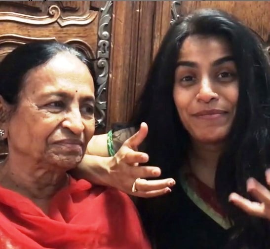 Falu with her mother Kishori Dalal