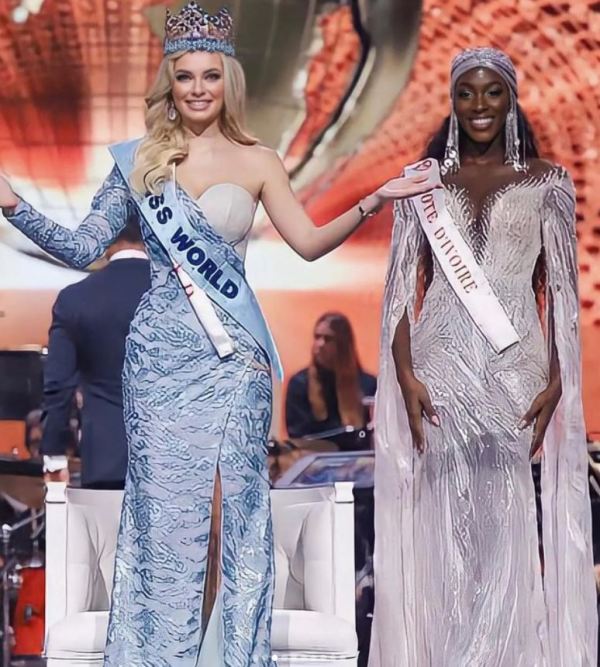 Miss World 2021 2nd Runner-Up, Olivia Yace (right)