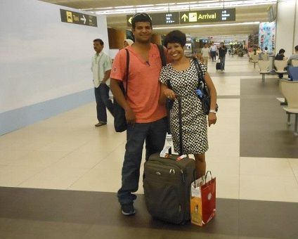 Praveen Mohan with his sister