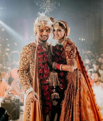 Pria Beniwal and Millind Gaba's marriage photo