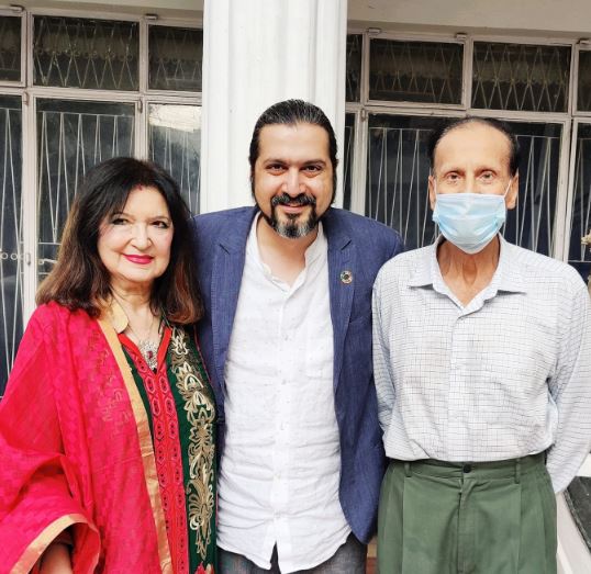 Ricky Kej with his parents