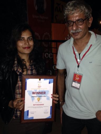 Roopa Rayappa with her Best Short Film Award