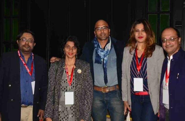 Saira Shah with other members of the Poetry Paradigm