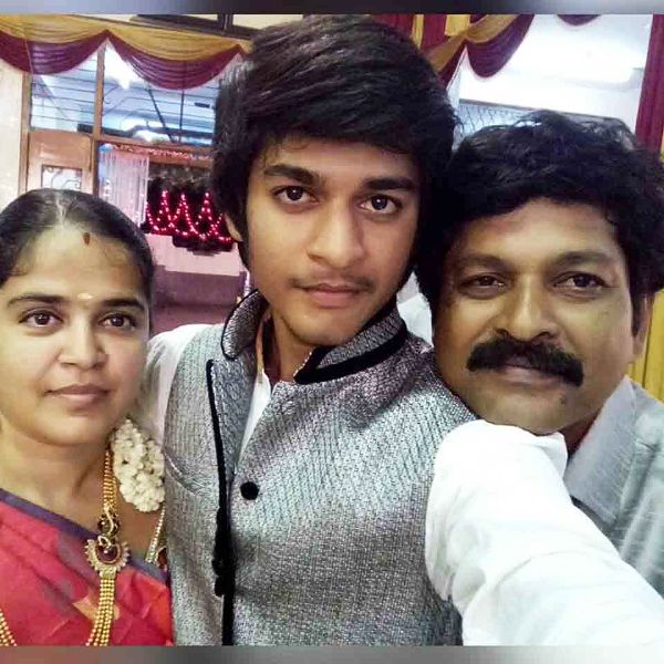 Saran Shakthi with his father and mother