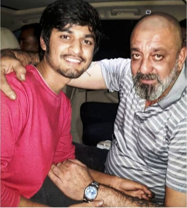 Saran with bollywood actor Sanjay Dutt during the shoot of KGF: Chapter 2