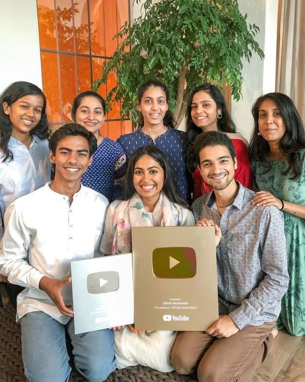 Satvic Movement channel recieved golden and silver YouTube play button