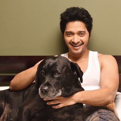 Shreyas Talpade and his pet dog