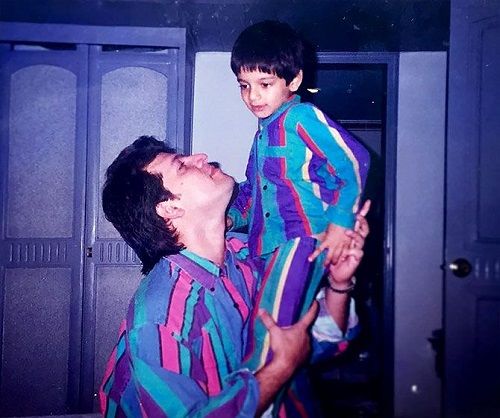Sooraj Pancholi's childhood picture with his father