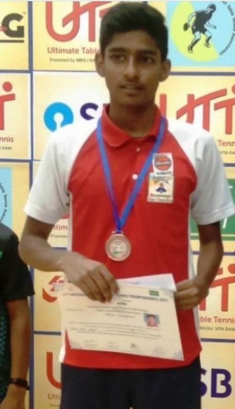 Vishwa Deenadayalan after winning a championship