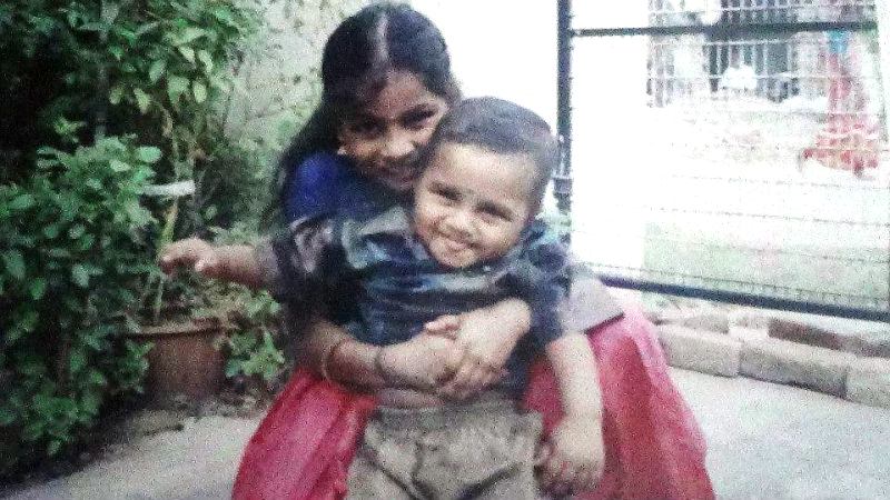 Vishwa with his elder sister