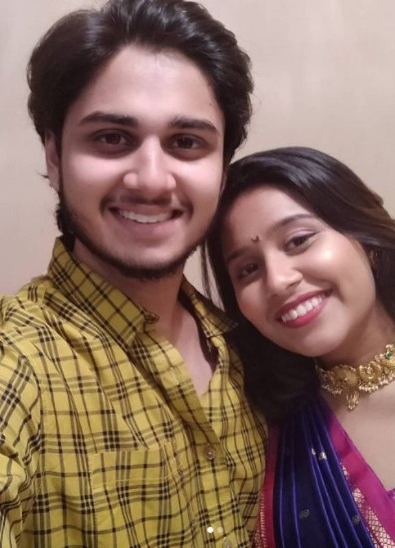 Abhinay Berde with his sister