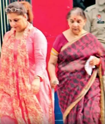 Alka Kaushal with her mother