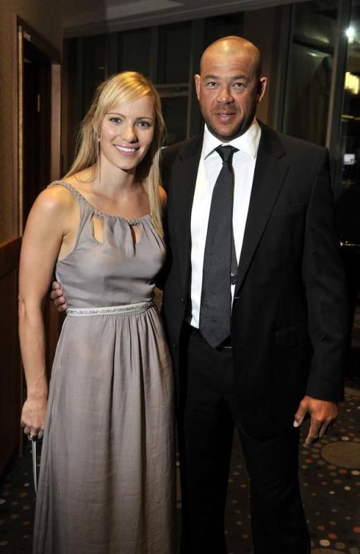 Andrew Symonds with his wife