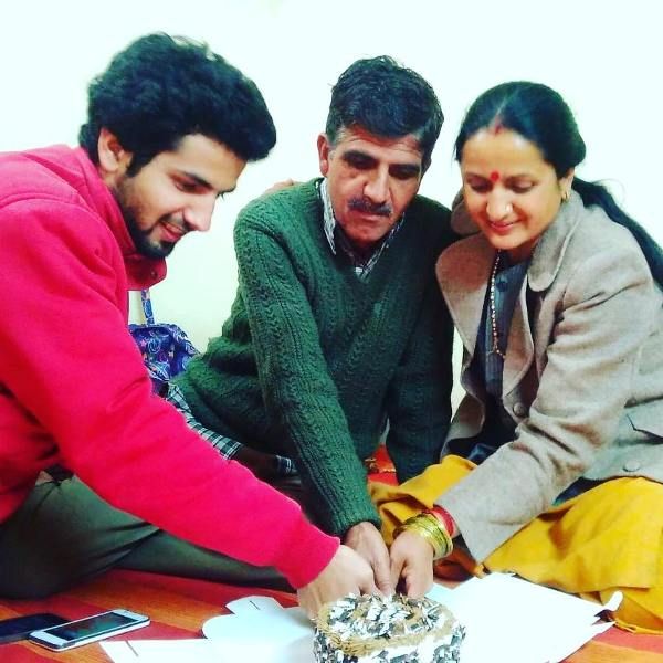 Ankush Bhardwaj with his parents