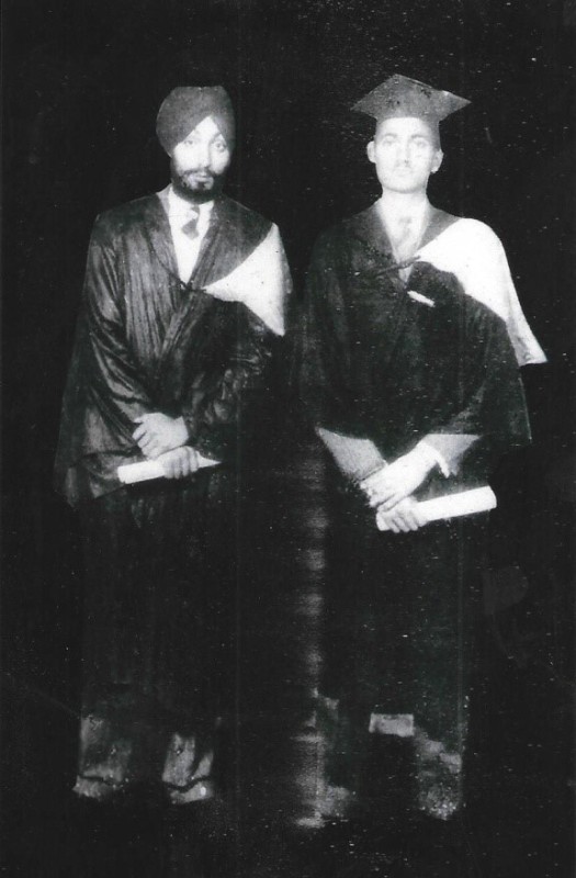 Beant Singh (left) on his graduation day