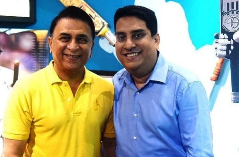 Boria Majumdar with Sunil Gavaskar