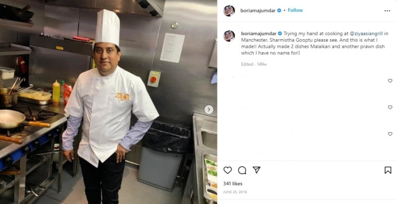 Boria Majumdar's social media post about cooking