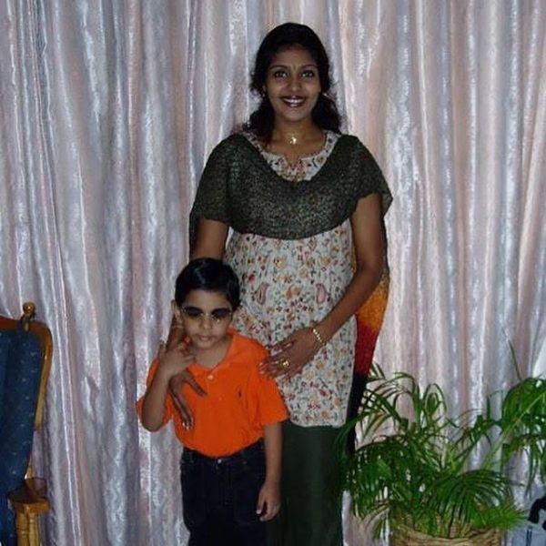 Childhood picture of Sidharth with his mother