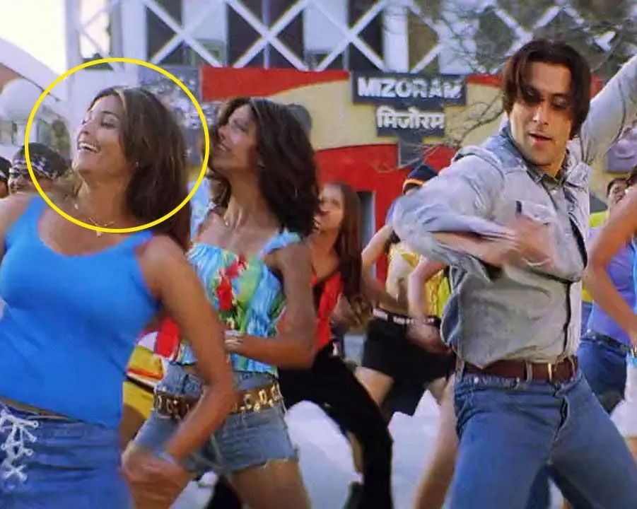 Daisy in the Bollywood film Tere Naam as a background dancer