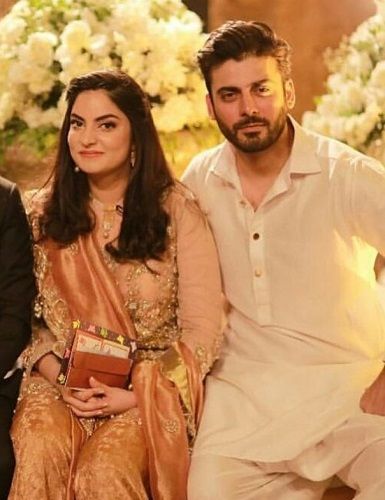 Fawad Khan with his sister Aliya